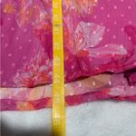 Destination 365 women's large Vibrant Pink Orange Floral Dress Swiss dot guest Photo 8