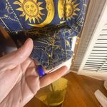 Vintage Celestial Sun Moon Vest Unisex Boho Astrology Print Button Velcro Front Blue Photo 5