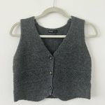 Aster Button Front Gray Sweater Vest Size M Photo 0