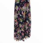 ASOS Curve Pleated High Neck Halter Midi Dress sz 14 Navy Summer Floral Print Blue Photo 7