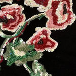 Cache Vintage  Y2K Black Sequin Floral Batwing Sleeve Cocktail Dress Size M Med Photo 4