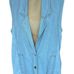 CMC Vintage Chambray 100% Cotton Blue vest sleeveless top‎ Small Size 4 Photo 0