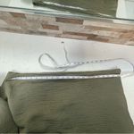 Rachel Zoe Olive Green Crepe Cotton Jumpsuit Wide leg pants - Size 10 Photo 7