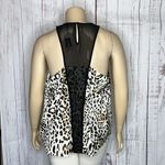EXPRESS  NWT Size XL Black - Animal Print Keyhole Tank Top Blouse Photo 2
