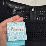 Ming Wang NWT  Embroidered Detail Bell Sleeve Dress in Black - Size 2X Photo 6