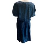 Madewell  Womens Wrap Blue Front Dress Brushstroke Diamond Size medium Photo 5