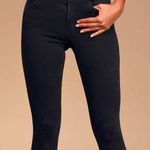 Free People Riley Seamed Skinny Jeans Sz 24 Black Wash Stretch Photo 0