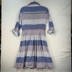 Tommy Hilfiger Long-Sleeve Blue/White Stripe Shirt Dress Size 8 Button Front Photo 3