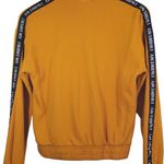 MTV Women's XS Gold, Yellow Stripe Pullover, Long Sleeve, 1/4 Zip Front Hoodie Orange Photo 1