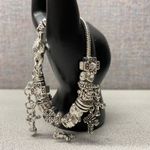 Premier Designs Premier Design Silver Tone Charm Bracelet Cross Heart Dangle Beads Luck Scroll Photo 3