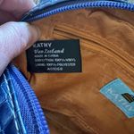 Kathy Van Zeeland  Blue faux Pat.Croc Embossed Organizer Crossbody Bag purse Photo 8