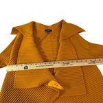 Bellamie Mustard Ribbed Knit Wrap Sweater Jacket M | Asymmetrical cardigan Photo 7