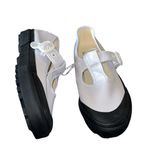 Vans NEW Style 93 Mary Jane Canvas Coated Sneakers silver black womens us 10 Photo 5