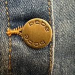 Bebe  Blue Sleeveless Front Button Rhinestone Denim Midi Dress Size Medium M Photo 6