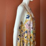 Cost Plus World Market Yellow and Blue Floral Fabric. Size s/m. E61 Photo 6