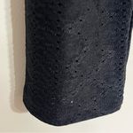 Hollister Women’s Long Sleeve Eyelet Square Neck Top Black Size Medium Y2K Photo 2