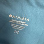 Athleta  Leggings Womens Small Blue Green Elation Rib Tight Ribbed High Rise Photo 2