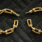 Gold‎ Chain Link Hoop Earrings Statement Jewelry Trendy Fashion Gold Photo 0