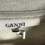 Ganni  Gray Long Sleeve Seahorse Embroidered Crewneck Sweatshirt Size Medium Photo 5