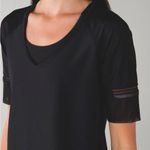 Lululemon • Var-City 1/2 Sleeve Black Mesh Jersey Top Photo 2