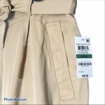 Maison Jules  NWT Paper Bag Pleated Cropped Belted Pants Large Brooklyn Beige Photo 4