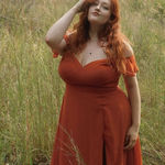 Azazie Orange Bridesmaid Dress Photo 0