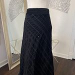 Christopher & Banks Witchy Whimsygoth Black Corduroy Sequin Mesh Midi Skirt 14 L Photo 3