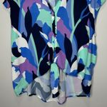 Anthropologie  Hutch Tie Front Top Small Floral Print Button Up Cap Sleeve Blouse Photo 4