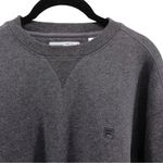 FILA  Gray Fleece Crewneck Pullover Comfy Athletic Tennis Soccer Size L Photo 2