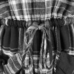 Spense flannel botton front drawstring shirt dress Photo 3