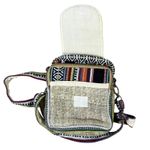 Boho Hippie Patchwork Crossbody Bag Hemp Cotton Tribal Striped Ethnic Festival Tan Photo 3