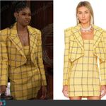 Assignment Revolve Cady Strapless Tweed Mini Dress Yellow‎ L Yellow Size L Photo 4