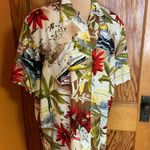 Vtg 90s Tropical flowers vacation shirt Size 18 Photo 7