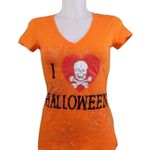 Junior Women’s I Love Halloween Skull Spider V Photo 1