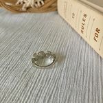 Silver Round Halo Pave Flower Ring “Esti” Rhinestone Classic Elegant Casual Jewelry Photo 6