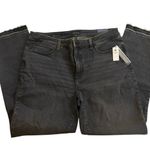 Talbots  NWT size 12 Slim ankle jeans black raw hem Photo 3