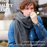 Men Winter Scarf Soft Warm Long Cashmere Feel Scarves Photo 3