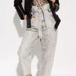 ALLSAINTS NEW Sammy Paperbag Jean in Mid indigo blue - Size 14 Acid Wash Photo 0