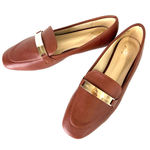 New York & Company Harleigh Square Toe Loafers Classic Minimalist Casual 8.5 Brown Photo 1
