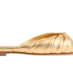 Gianvito Rossi NIB Selene Flat Sandal in Gold Size 39.5 Photo 0