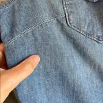 Gap Vtg Y2K  classic denim light blue pearl snap western button down shirt L Photo 10