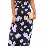 Banana Republic Navy Blue Floral Maxi Dress Size 2 Photo 0