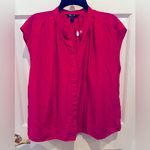 Banana Republic  100% silk blouse in hot pink Photo 0