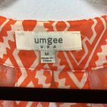Umgee Coastal Cowgirl Boho Festival Dress Medium Orange Aztec Lace Racerback Photo 7