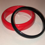 Red & Black Boho Bangle Bracelets Photo 1