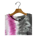 Something Navy Sweatshirt Women Small Pink Gray Aspen Bicolor Tie Dye Pullover Photo 3