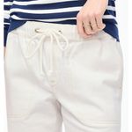 J.Crew NWT Drawstring Pants Size 32 Soft White Causal Comfortable 100% Cotton Photo 1