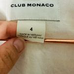 Club Monaco White Linen Single Brown Button Front Pocket Blazer Jacket size 4 Photo 4