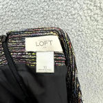 Loft mini skirt womens 10 rainbow tweed preppy boho chic academia retro glam Photo 4