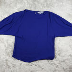 Diane Von Furstenberg  DVF Royal Blue‎ Dolman Sleeve Top Blouse Size S Photo 0